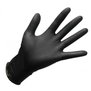 Перчатки нитриловые неопудренные "М" черные