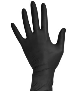 Перчатки нитриловые неопудренные "L" черные
