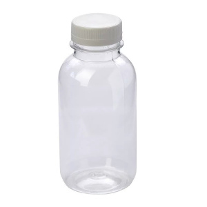 Бутылка ПЭТ 0,2 л (б/цв) круглая 38 мм горлышко с белой крышкой
